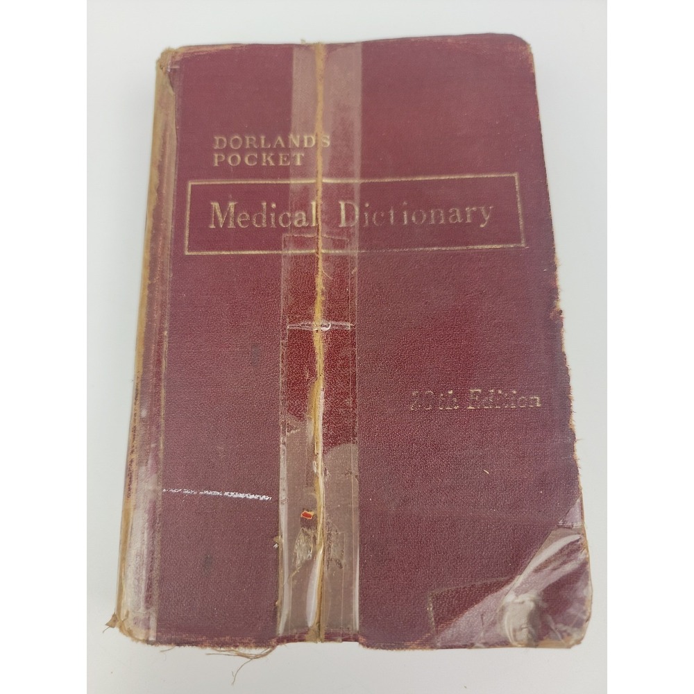 Dorland's Pocket Medical Dictionary 20th Edition 1959 Vintage Saunders 20th Ed